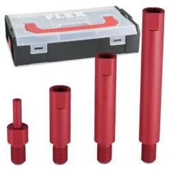 FLEX M14 Verlängerungsset Für Poliermaschinnen Polierer EXS 458813 50 80 120mm + Adapter