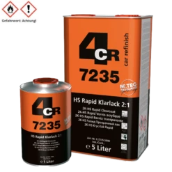 4CR 7,5 Liter Rapid Klarlack Set 7235 + Low VOC Härter 0408-3 Standard