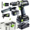 Festool Akku-Bohrschrauber QUADRIVE DRC 18/4 18-4 Li 4,2 Set 18V 4.2Ah -Metastool Verkaufe 768926