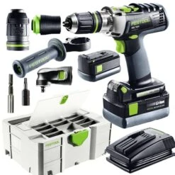 Festool Akku-Schlagbohrschrauber QUADRIVE PDC 18/4 18-4 Li 4,2 Set XL