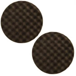 MIRKA 2x Polierpad 150mm X 25mm Schwarz Gewaffelt Weich Klett 7993115021