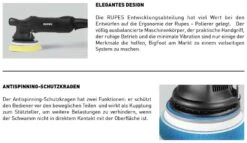 RUPES 125mm Exzenter Poliermaschine BIGFOOT LHR15ES STN + Zubehör -Metastool Verkaufe LHR15 info15a1d269e52d67