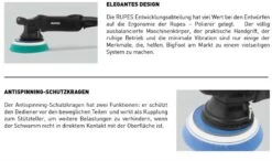 RUPES 150mm Exzenter Poliermaschine BIGFOOT LHR21ES STD 21mm Hub -Metastool Verkaufe LHR21ESTD info1