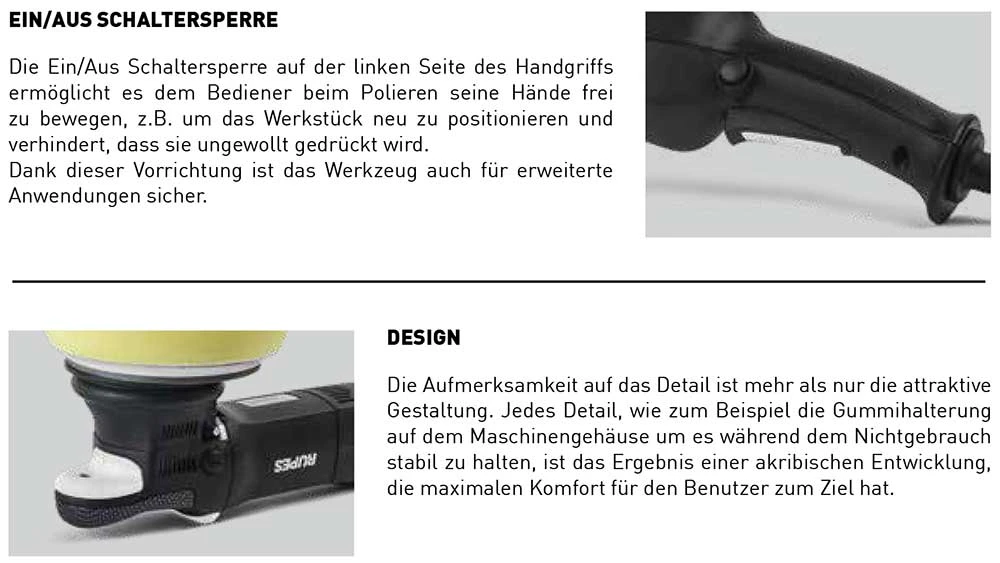 RUPES 150mm Exzenter Poliermaschine BIGFOOT LHR21II STD Mark II 7 RUPES 150mm Exzenter Poliermaschine BIGFOOT LHR21II STD Mark II – Bild 5