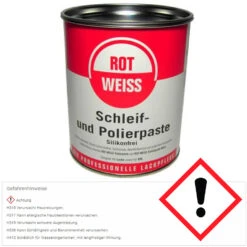 ROTWEISS Schleif- Und Polierpaste Politurpaste Silikonfrei 750 Ml Dose 5100 Politur