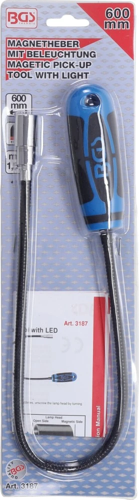 BGS Magnetheber Mit LED | 600 Mm | Zugkraft 1,5 Kg – 3187 4 BGS Magnetheber Mit LED | 600 Mm | Zugkraft 1,5 Kg – 3187 – Bild 2