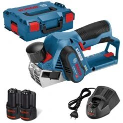 Bosch Akku-Hobel GHO 12V-20 Professional 2x Akku 3,0 Ah + Ladegerät In L-Boxx 06015A7001