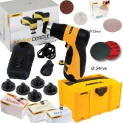 MIRKA Akku Blütenschleifer AOS B 130NV 32mm 10.8V 3mm Hub KIT2047WOMDE