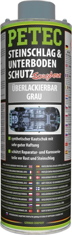 PETEC Steinschlag- & Unterbodenschutz überlackierbar Grau 1.000ml - 73310