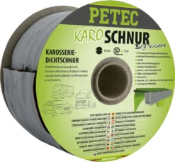PETEC Karo-Schnur Karosseriedichtschnur Buthyl Rund Schwarz 10mm X 10m - 87510