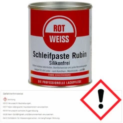 ROTWEISS Schleifpaste Rubin Silikonfrei Zur Aufbereitung 750 Ml Dose 3000 Politur